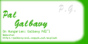 pal galbavy business card